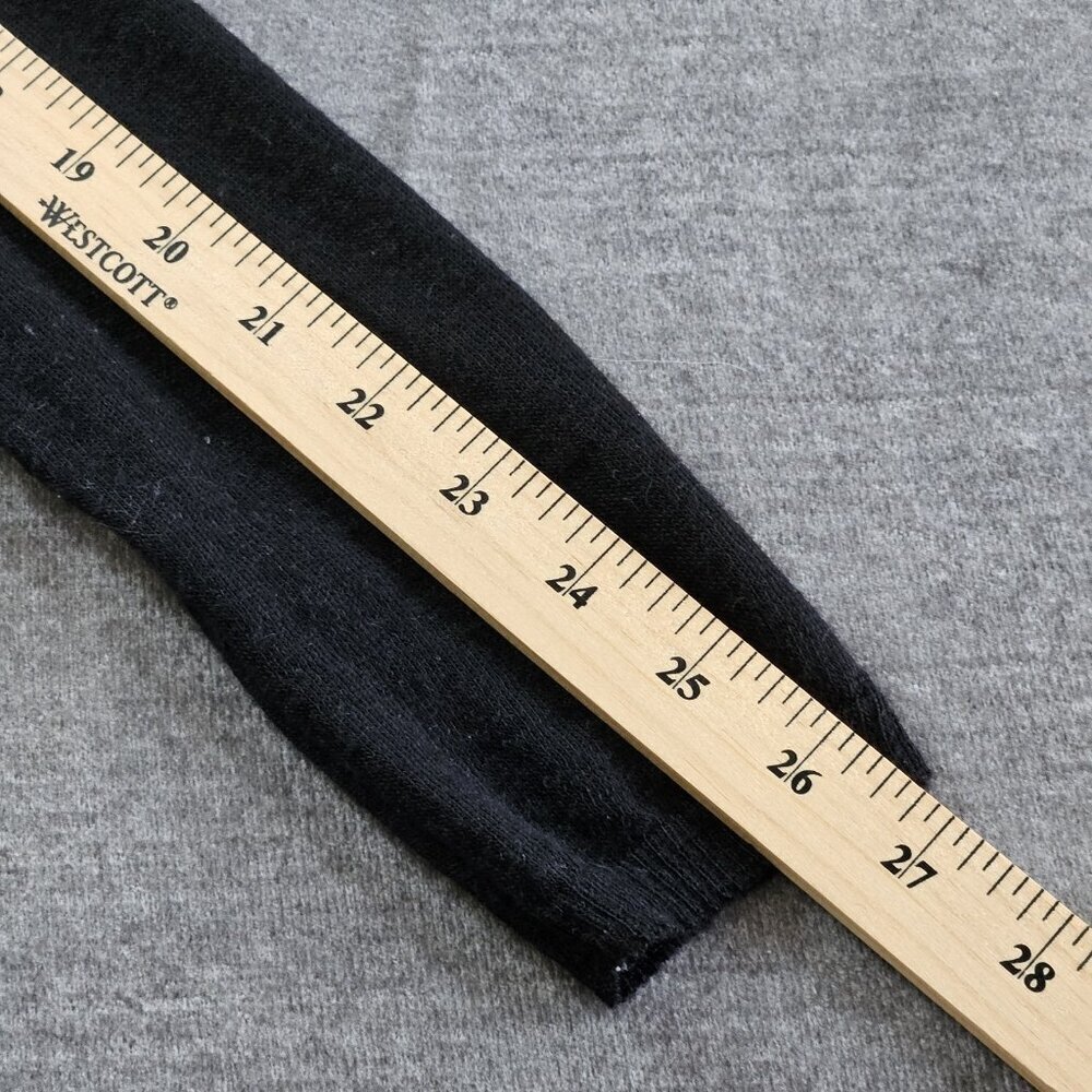 Sisley Sweater Dress Women S Black Long Puff Sleeves Boho Knit Alpaca Wool Blend - Picture 7 of 16